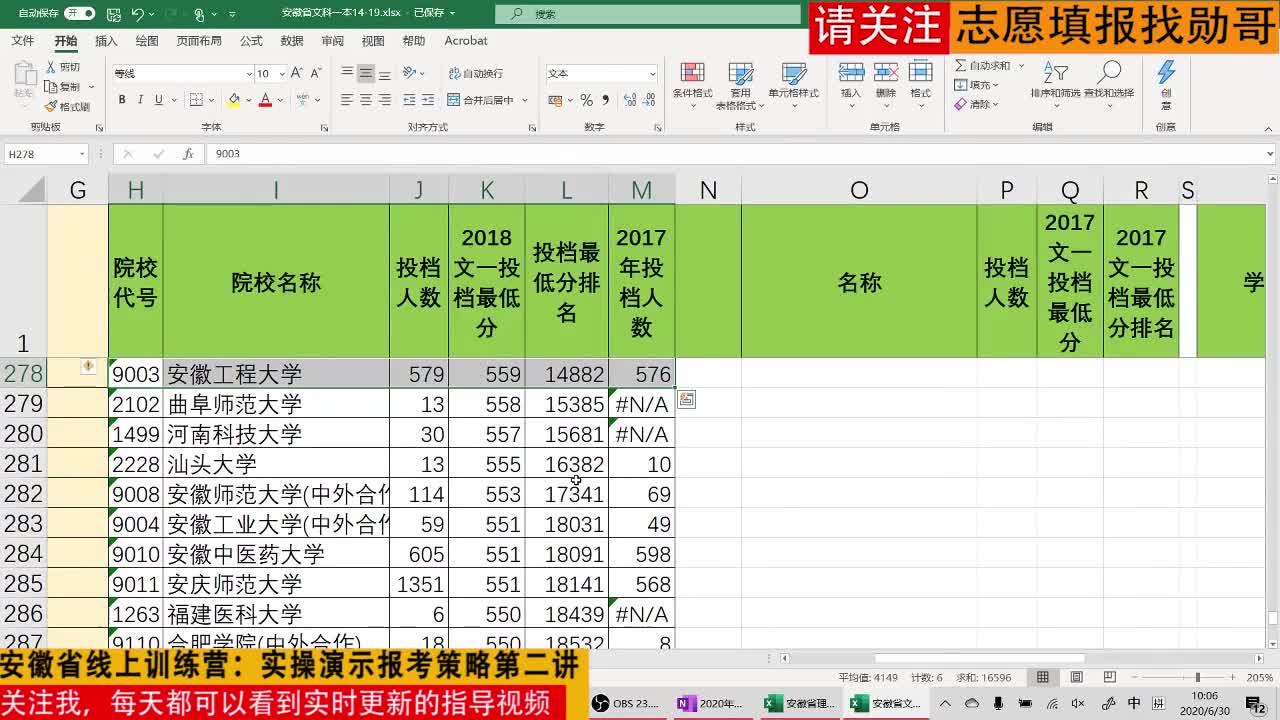 2020年安徽省线上训练营：实操演示报考策略第二讲