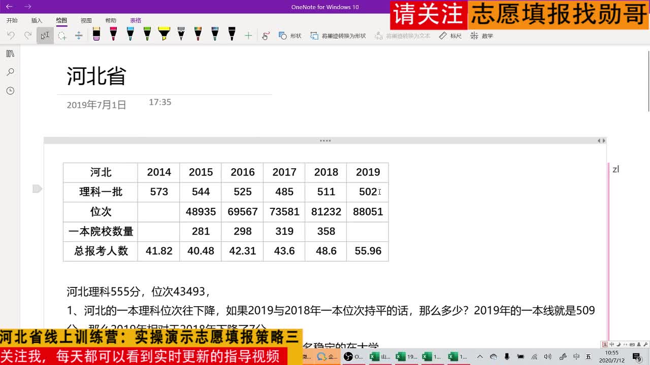 2020年河北省线上训练营：实操演示志愿填报策略三