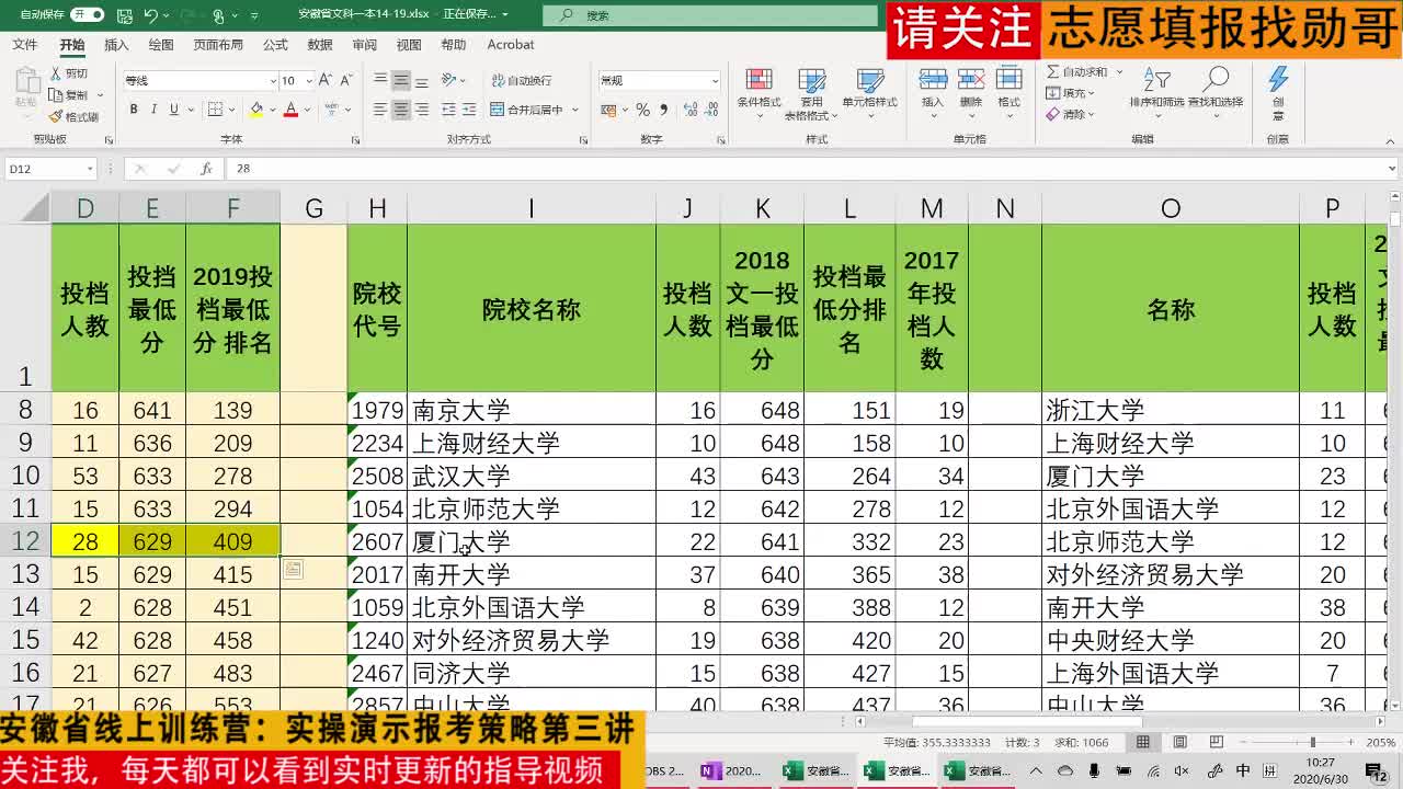 2020年安徽省线上训练营：实操演示报考策略第三讲