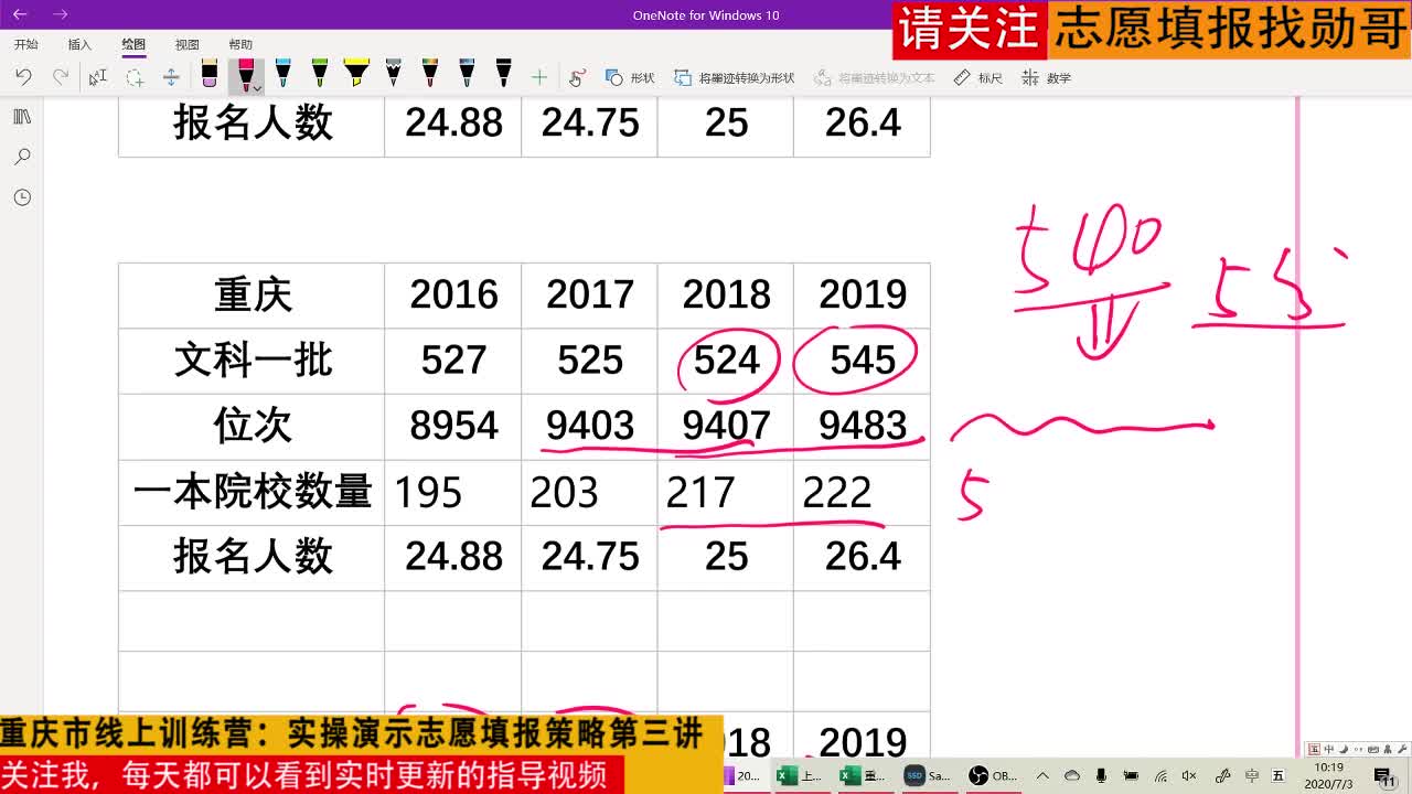 2020年重庆市线上训练营：实操演示志愿填报策略第一讲